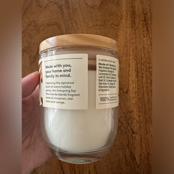 Soy Candle Cinnamon and Star Anise scented with wooden top NWT - Picture 7 of 9